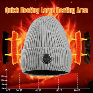 Rechargeable Heated Hat for Winter Fast Heating Soft Comfortable with 24-Hour Shipping Ideal for Chilly Days