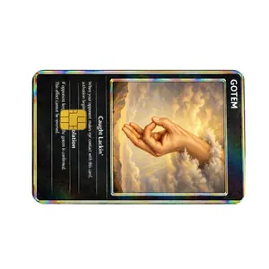 Heavenly Gotem Credit Card Cover Sticker – Angelic Funny Debit Card Skin for Faith & Meme Humor Fans