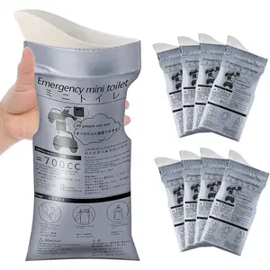 8 pcs disposable emergency urinal bags, portable camping pee bags, travel pee bags, car traffic jam emergency portable urine bag, vomit bags