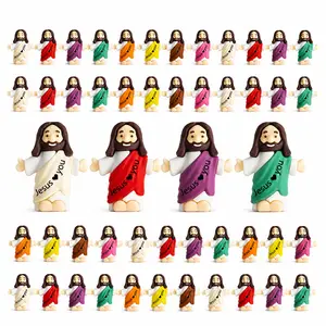 8-40Pcs Mini Jesus Figurines 1.4 Inch Jesus Loves You Tiny Christian Figures, Cute Faith Toys, Bible Class Rewards, Easter Egg Fillers, Church Gifts, Sunday School Prizes, Religious Party Favors, Inspirational Pocket Blessing Gifts