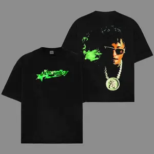 Women's Printed Short-Sleeve Sweatshirt - Young Boy Never Broke Again 4KT Fans Music Merch, 90s Retro Rap Style, Classic Casual Streetwear Fit, New Album Gift for Fans