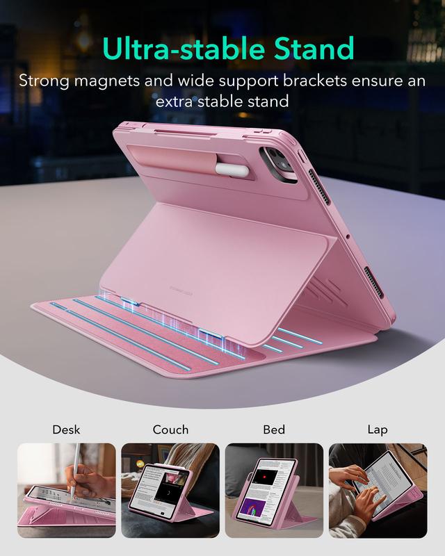 ESR for iPad A16/10th Gen Case, iPad Air 11/13 inch Case, Pro 11/13 inch case, Air 5th/4th Case, Removable Magnetic Cover, Ultra-Stable Case with Pencil Holder, 9 Standing Angles, Shift Series
