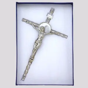 Saint Benedict 8" Crucifix 19103-8S Cross Metal  San Benito Jesus Brand New High Quality Cruz Religious Gift Decor Crucifijo For Wall