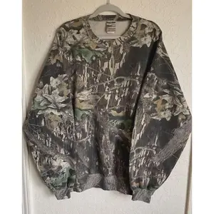 Retro Vintage Camouflage Crewneck Pullover Sweatshirt for Outdoor Activities and Adventurous Souls