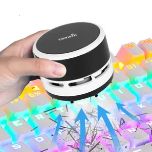 tenwin Portable Mini Desktop Vacuum Cleaner, Keyboard Cleaner, Desktop Cleaning Tool for Home Office, Mini Nail Vacuum Cleaner, Hair Clippings Cleaner, Gift for Friends/Families