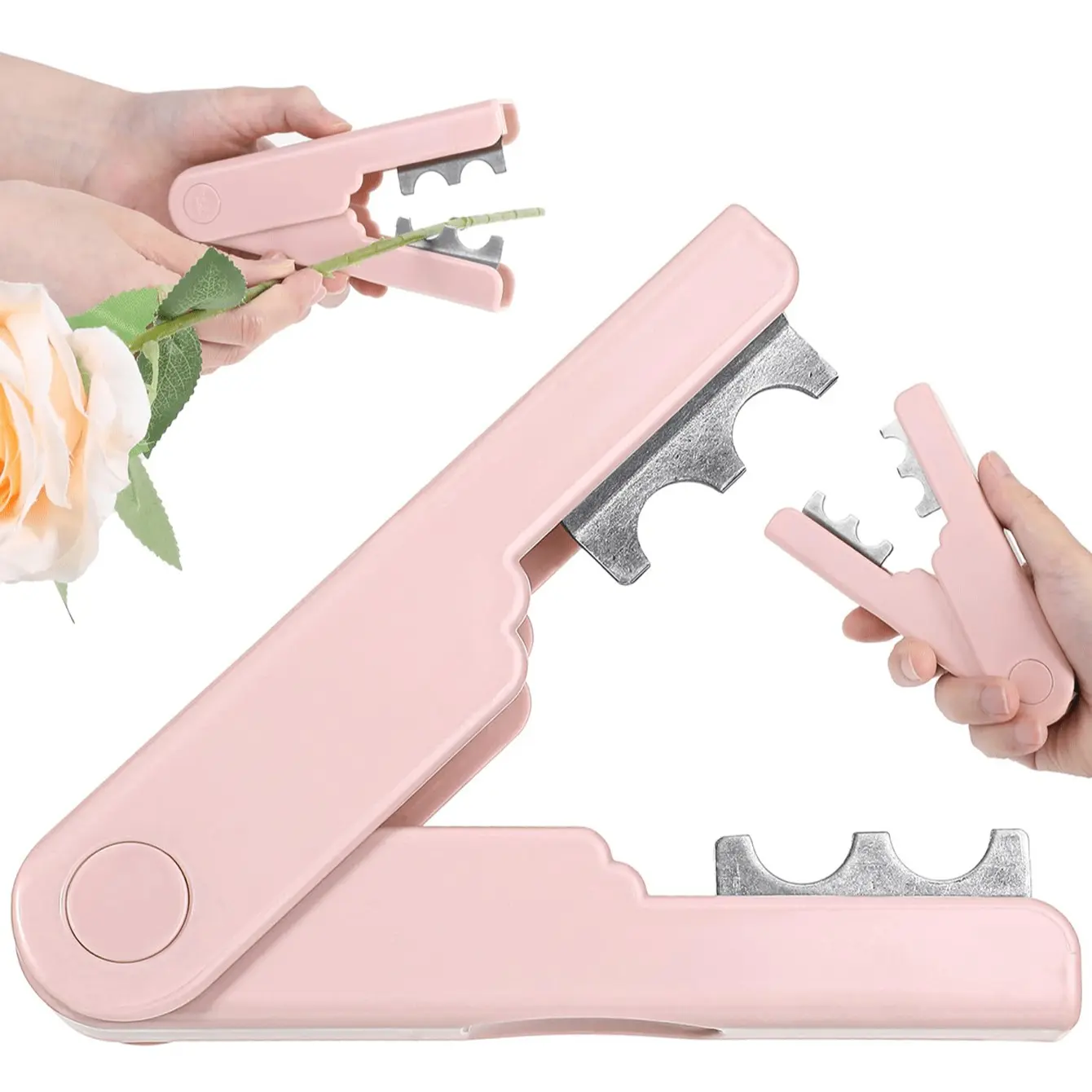 Rose Thorn Remover Tool, Portable Gardening Tool, Plastic Stem Cleaner, Rose Leaf Pruning Tool, Garden Pruners, Garden Tools, Ideal for Home Garden and Flower Shops