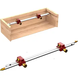 3 In 1 Modular Bar Gauge, Bar Clamping Positioning Compass Tool, Woodworking Scribe Circle Drawing Ruler Woodworking Drawing Drawing Tool for Inside Corner/Outside Measurements