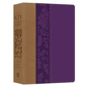 The KJV Study Bible - Large Print [violet Floret] -- Barbour Bibles, Leather / Fine Binding