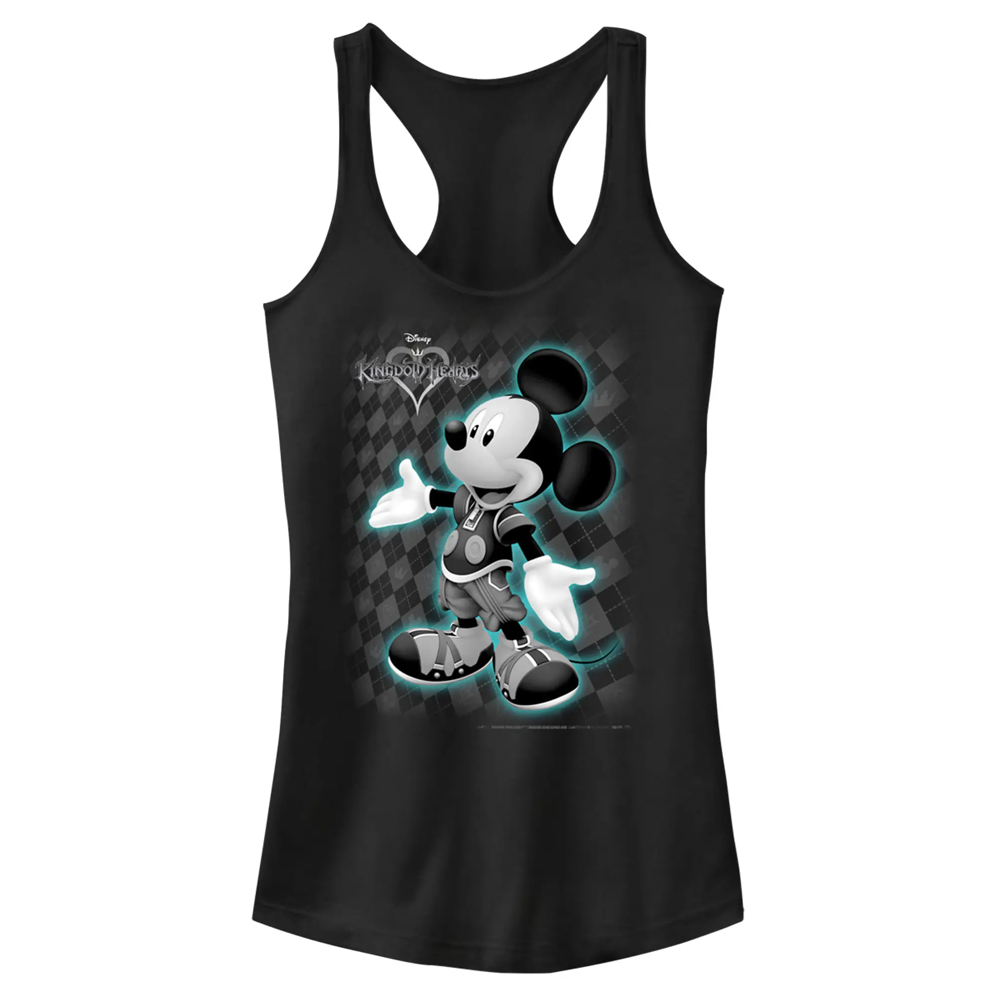 Juniors Womens Kingdom Hearts 1 King Mickey Racerback Tank Top