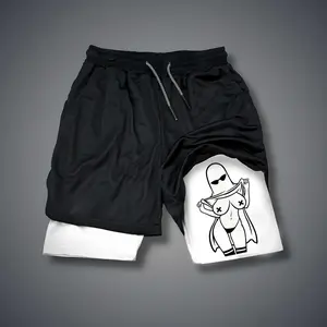Halloween 80s 90s summer men shorts for men jorts outfit men graphic shorts Double-layer sports shorts Comfortable short shorts summer