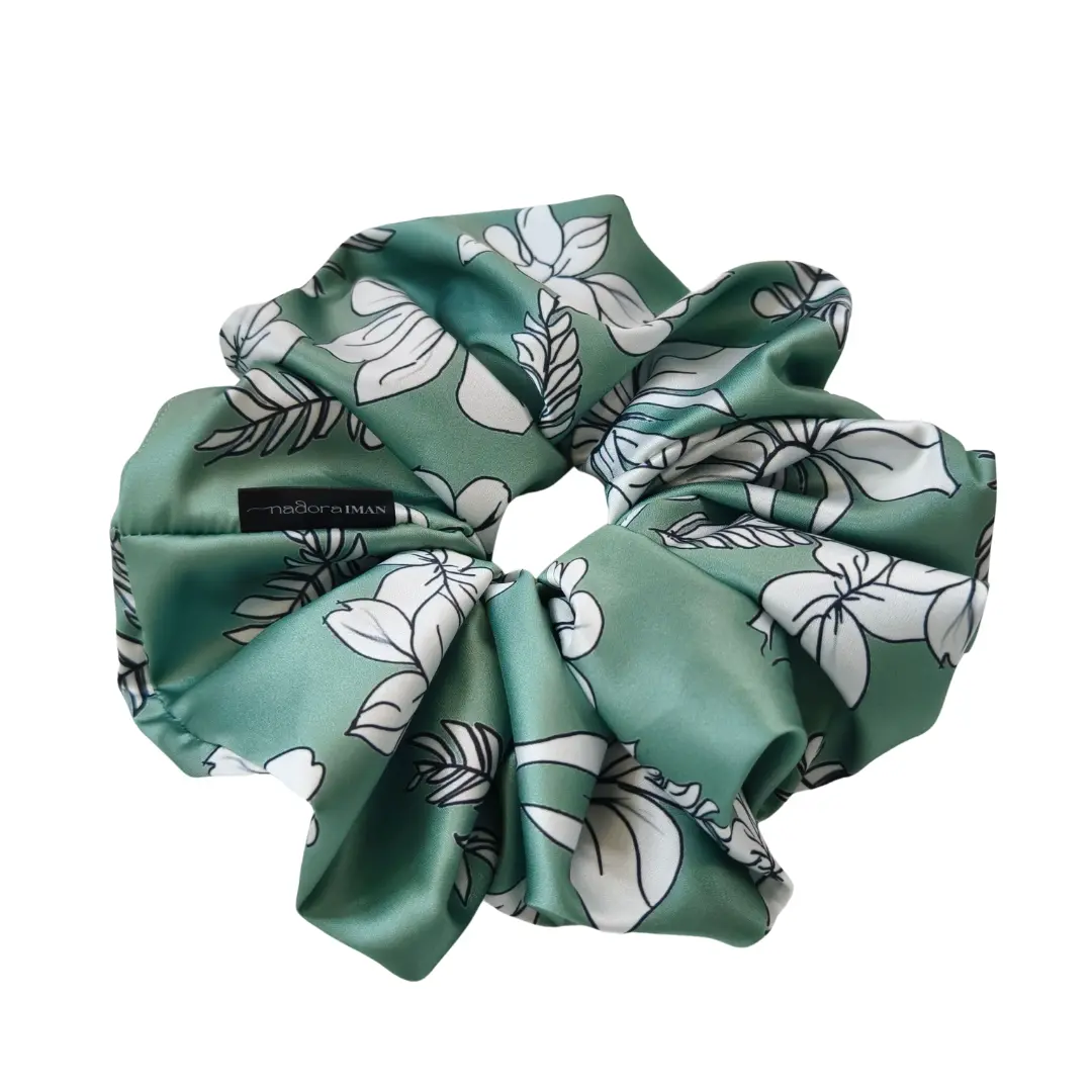 Stone Crop Set — Silk Scrunchie & Ponytail Scarf