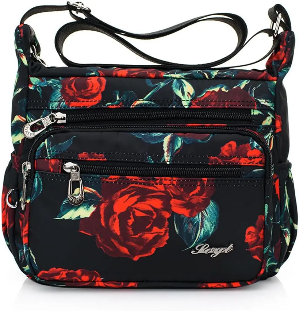 Crossbody Bags for Women Multi Pocket  Bag  Nylon Messenger Purses and Handbags