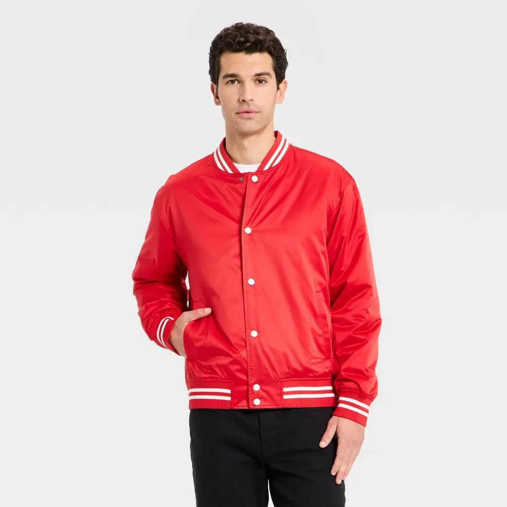 Men's Satin Bomber Jacket - Goodfellow & Co Men's Satin Bomber Jacket - Goodfellow & Co