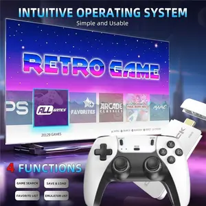Retro game console, Wireless gaming console, featuring over 20,000 games and 26 emulators, equipped with TF card, HDMI output interface, and 2 ergonomic wireless controllers, suitable for all ages and ideal for holiday gifts