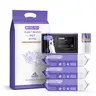 HICC PET Plant-Based Hypoallergenic Wet Pet Grooming Wipes - Natural Fresh Rose & Hyaluronic Acid Cleaner, Oatmeal Soothe & Moisturize, Dirt Removal & Deodorize for Dogs & Cats Sensitive Skin Daily Paw & Body Use