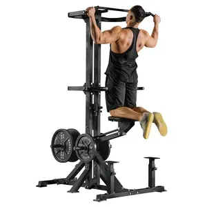 Assisted Pull Up Machine, 600LBS Leverage Chin & Dip Machine, 4-in-1 Plate Loaded with 100LBS Weights, 1:1 Counterweight for Home Gym Workout Equipment Exercise Equipment Calisthenics Tools Strength Training Accessory