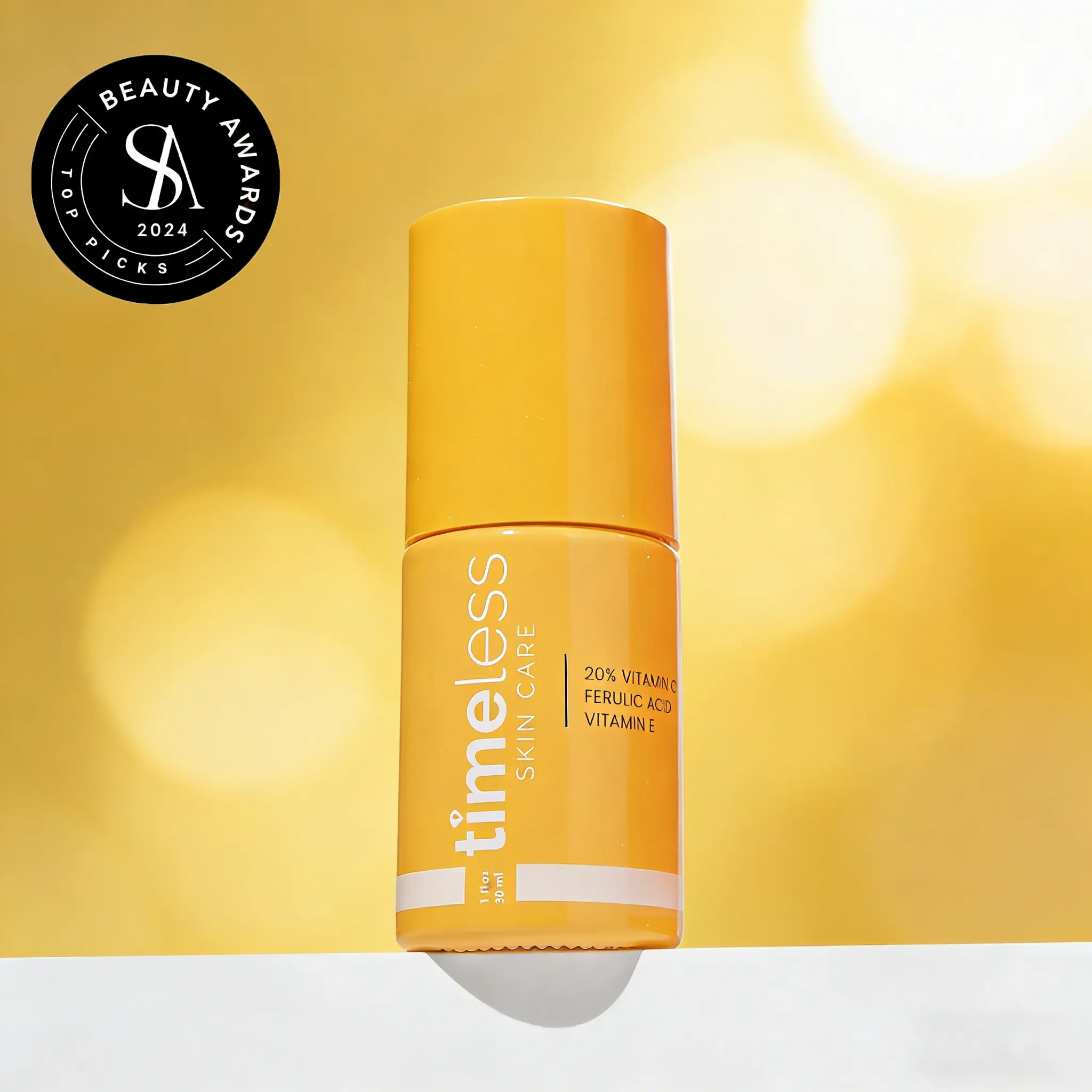 Timeless Skin Care 20% Vitamin C + E Ferulic Acid Serum | Brighten, Repair & Protect|Antioxidant Facial Serum, Skin Brightening, Barrier Repair & Daily Protection, 30ml