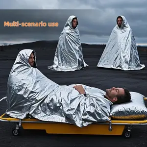 Durable Insulation Emergency Blanket, 62, 99x82, 172.72 cm - Lightweight, Portable, Space-Saving, Aluminum Foil Insulation, Ideal for Extreme Cold Weather, Hiking, and Travel - Essential Outdoor Safety Gear Emergency Survival Blanket, Survival Equipment