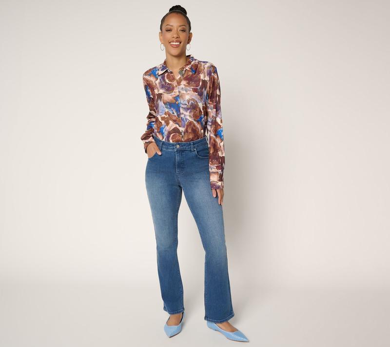 Women with Control Contour Curves Tall Indigo Jeans