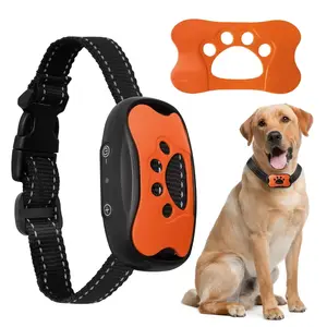Adjustable Dog Bark Collar with Vibration and Sound Control, Comfortable Plastic Pet Collar with Cartoon Design for Dogs and Cats