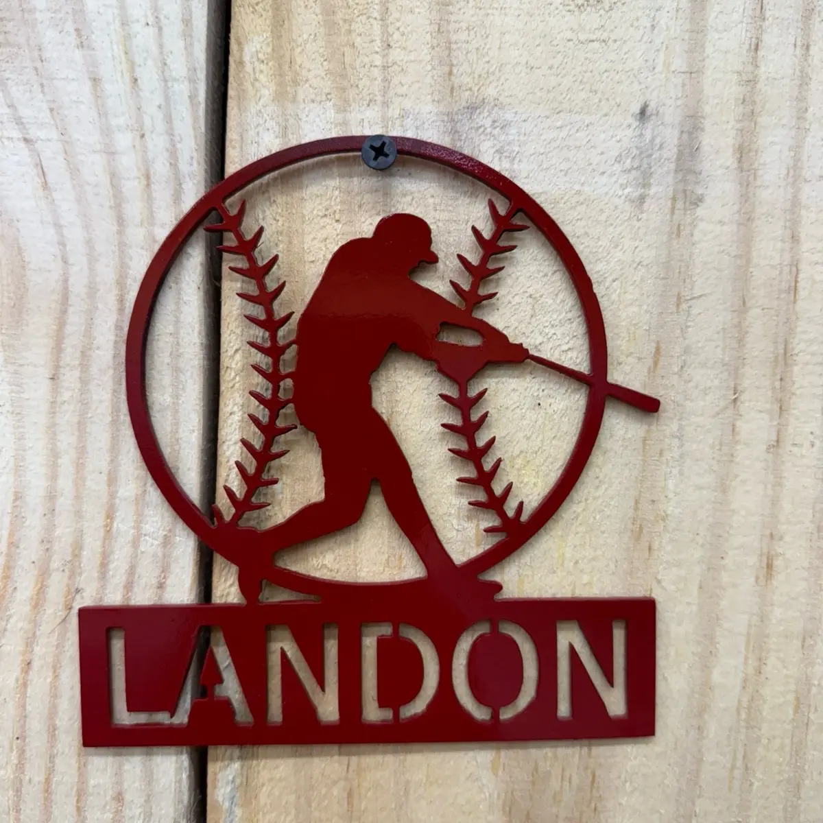 Personalized metal baseball ornament