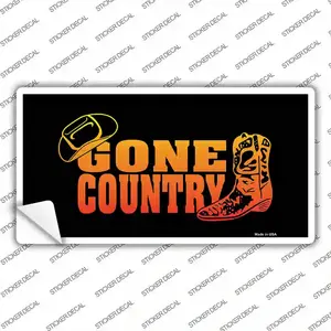 Gone Country Novelty Sticker Decal