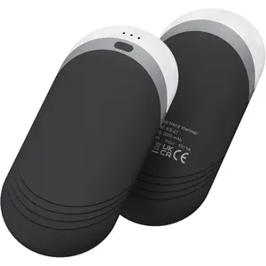 Thermally Conductive Silicone Hand Warmers Rechargeable 2 Pack, Double-Sided Heating Electric Hand Warmer, Ultra-Thin & Shockproof Heated Hand Warmer, Fits in Gloves & Pockets, Men Women Gifts