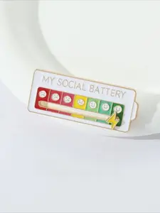 Trendy Sliding Mood Converter Brooch, Social Energy Lightning Fun Cloud Colorful Enamel Badge, Stylish Accessory for Everyday Wear