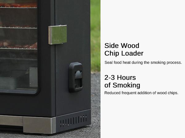 EAST OAK 30" Digital Electric Smoker, Outdoor Smoker with Glass Door and Meat Thermometer, 725 Sq Inches of Cooking with Remote, 4 Detachable Racks Smoker Grill for Party, Home BBQ, Night Blue