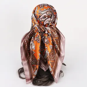 Women's Satin Square Scarf - New Retro Simple Street Style Head Wrap, Fashion Accessory for Scarves & Shawls