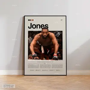 Jon Jones UFC Poster, MMA Wall Art Print, Champion Fighter Decor, Perfect Gift for UFC Fans, Framed Fighter Art, Jon Jones Print