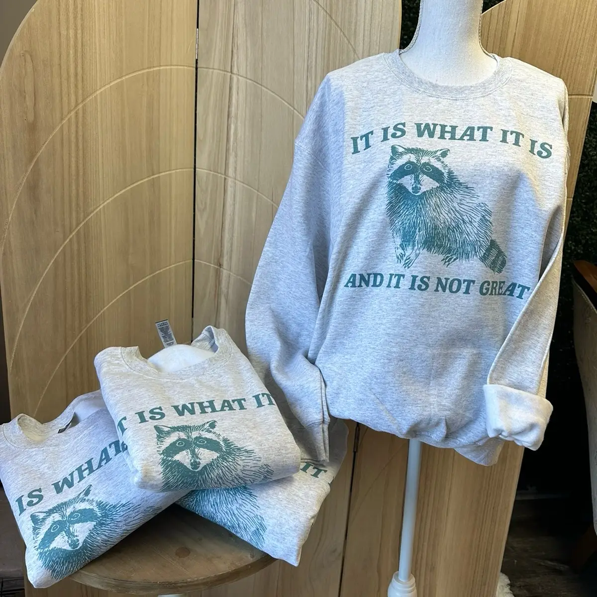 It Is What It Is and It’s Not Great Sweatshirt or Tee - Unisex Sweatshirt / Tee - Trash Panda Sweatshirt or Tee