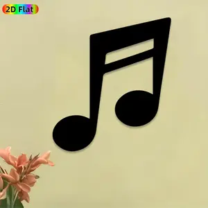 1pc Musical Note Metal Wall Art, Vibrant Musical Note Statue Mural, Ideal Gift for New Year, Christmas, Music Decor Enthusiasts, Rust-Resistant Metal Wall Decor Wall Sculptures,  Unique Music-Themed Home Decor