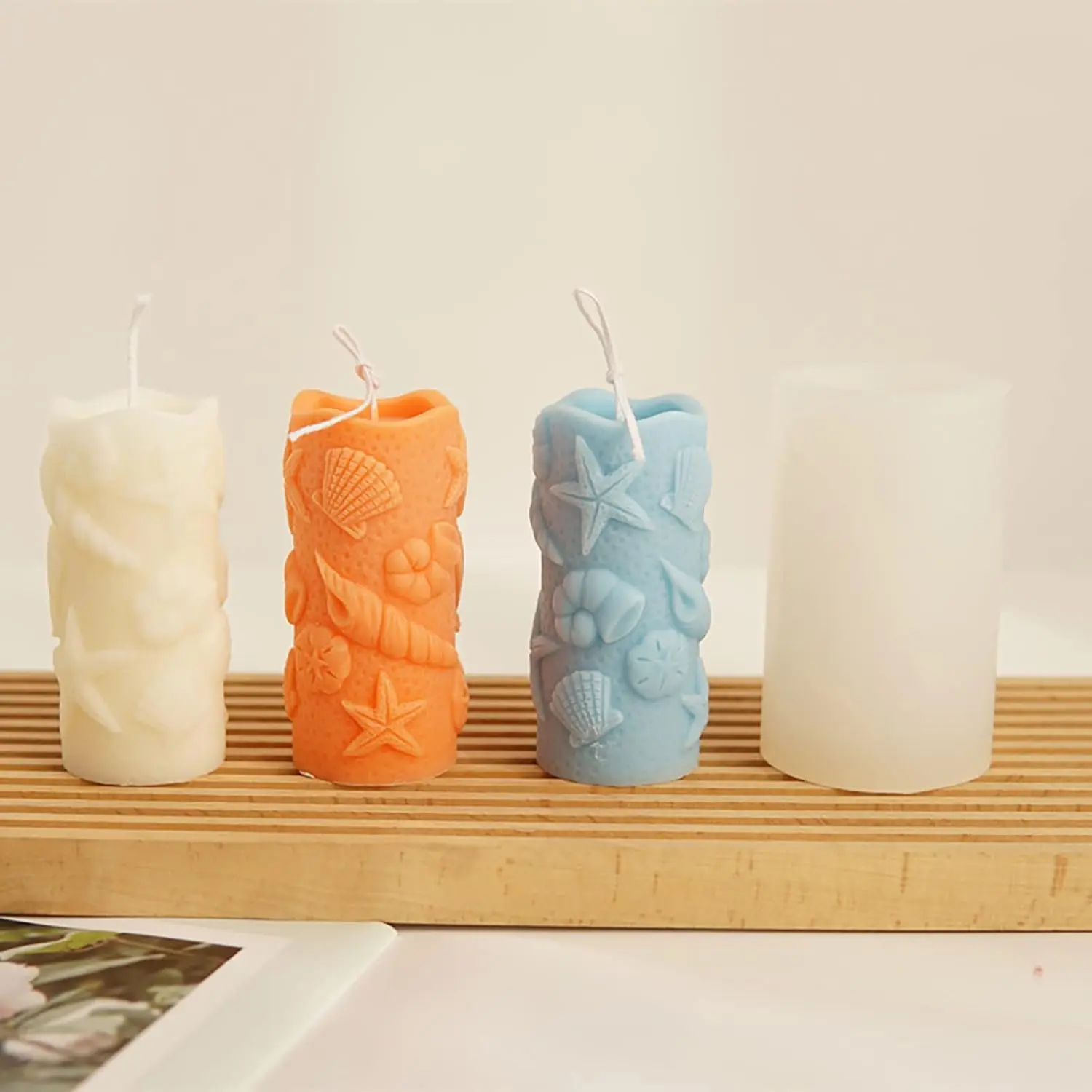 Shell Cylinder  Molds for , Soap & Candle Making - Starfish, Conch, Seafood & More