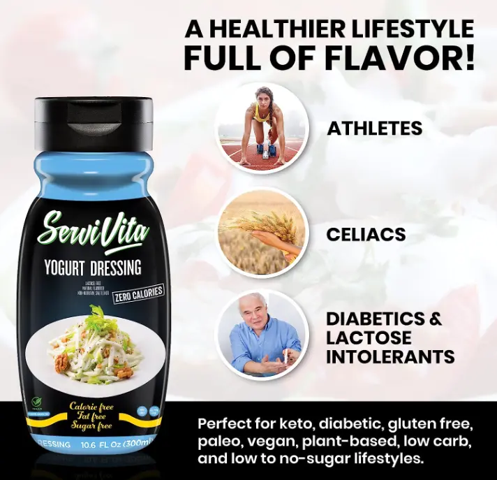 Sugar Free YOGURT Dressing Zero Calories, Sugar-Free, Gluten-Free, Non-GMO Yogurt Sauce 10.6 Fl Oz - Vegan and Keto Friendly - ServiVita - TikTok Shop Sugar Free YOGURT Dressing Zero Calories, Sugar-Free, Gluten-Free, Non-GMO Yogurt Sauce 10.6 Fl Oz - Vegan and Keto Friendly - ServiVita - TikTok Shop