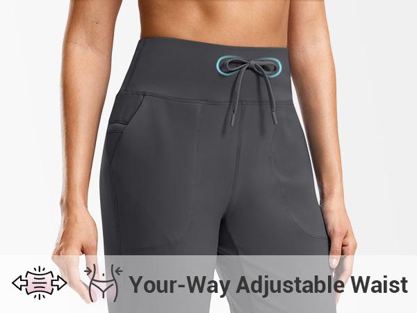 [Clearance] G Gradual Women's High Waisted Tapered Joggers - Athletic Sweatpants with Zip Pockets, Drawstring for Workout, Lounge, Workout Wear, Fitted, Training Jogger Trousers, Drawstring Sports Pants