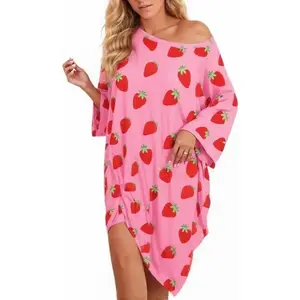 Plus Size Moo Moos for Women Oversized Sleep Shirts for Women Oversized Nightgown with Pocket Fit S-5XL Long Sleeve Baggy Womenswear Nightwear Loungewear Homewear Loose night gown women