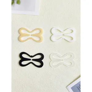 4-Piece Lobster-Shaped Bra Strap Clips, Anti-Slip Cross-Back Hook-And-Eye Closure, Invisible Chest Support Bra Accessories