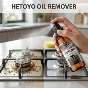 Professional kitchen surface repair spray | Quickly removes grease and cooking stains; suitable for range hoods, grills, cooktops, and metal appliances, keeping them looking brand new for a long time.
