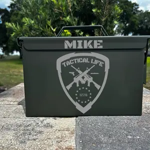 Custom Engraved Ammo Can 50 Cal – Personalized Gift for Him, Veterans, Hunters, or Collectors