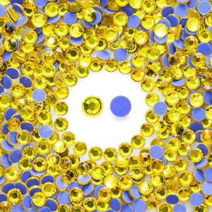 Hotfix Rhinestones Bulk, 3000PCS Yellow Hot Fix Rhinestones for Clothes DIY Decoration Crafts, Yellow, SS8, 2.3-2.5mm