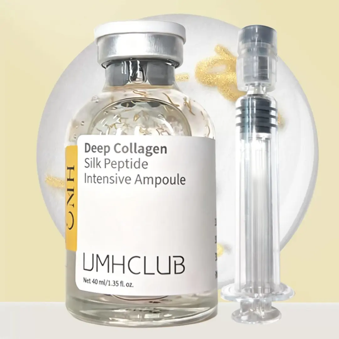 Silk Collagen Peptide Mini Bottle Essence Ampoule 30g, a home-use firming essence containing Active Peptides and deep-seated collagen protein