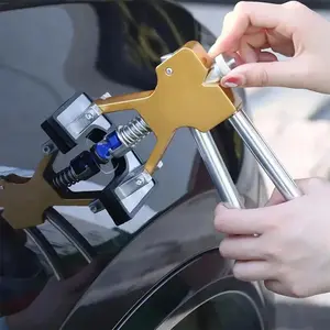 Car dent repair tool, paint free body dent repair kit, Paintless Dent Repair Machine, portable dent pull tab disassembly, suitable for repairing damaged car bodies, with a cushion and a slight dent remover