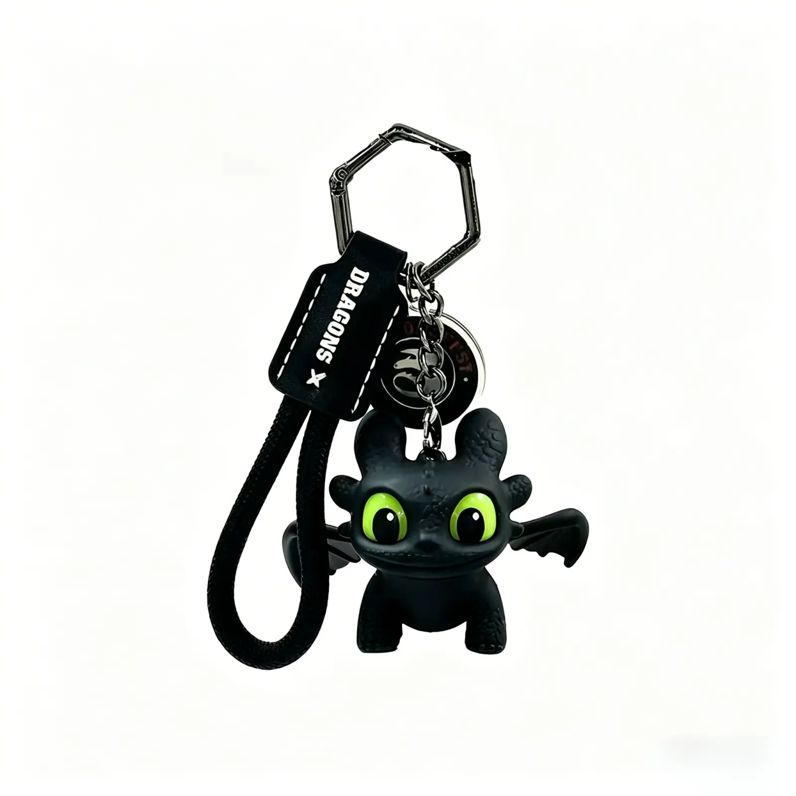 Toothless Night Fury Dragon Keychain - Glow-in-the-Dark Anime Collectible, Mini Flapping-Wing Dragon, Car Interior Decoration Charm, Bag Accessory, Birthday Gift