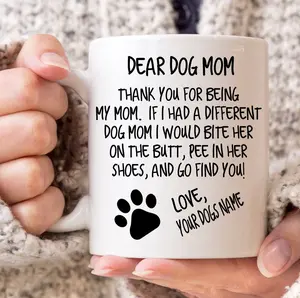 Dear Dog Mom, Dog Mom, Dog Mom Coffee Mug, Custom Dog Mom, Personalized Dog Mom Gift, Dog Mom Gifts, Rescue Dog Gift, Funny Dog Mom, Dog Mom