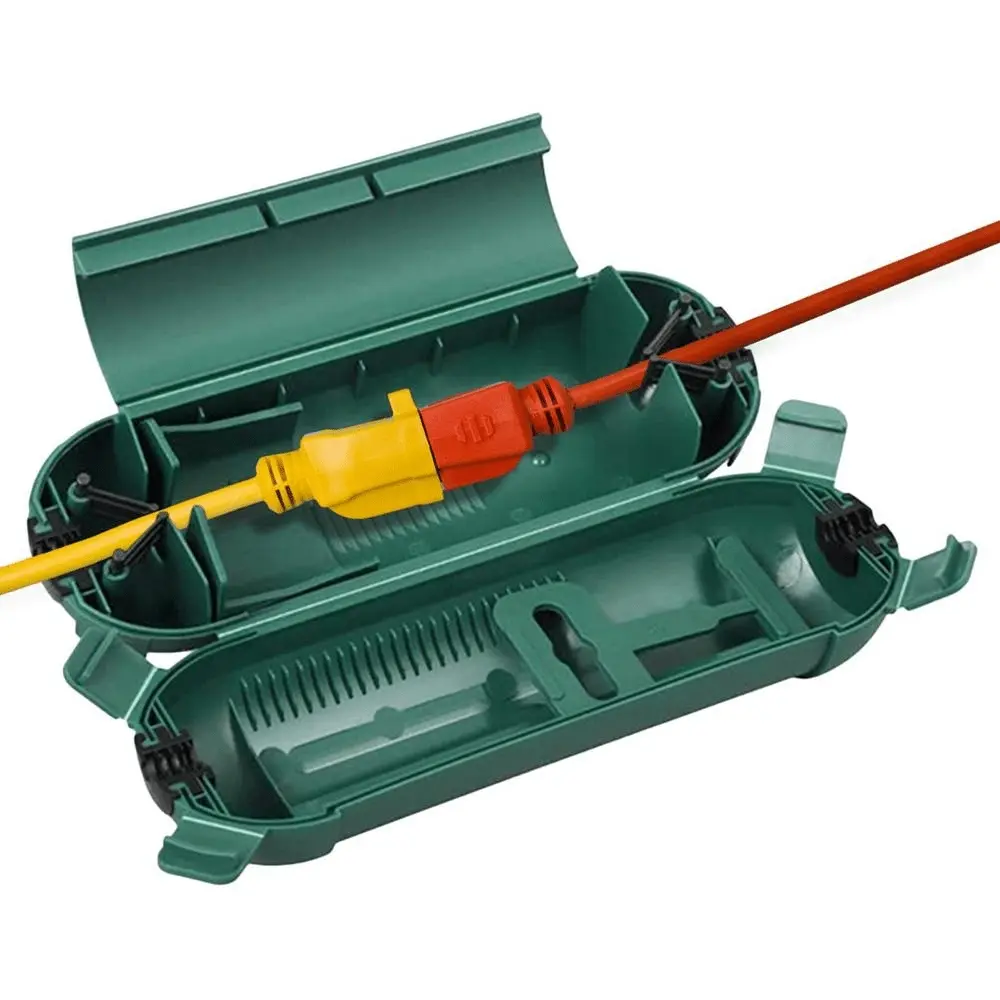 Weather-Resistant Outdoor Extension Cord Protector – Durable Safety Junction Box for Secure Connection - Versatile for Events & Garden Use