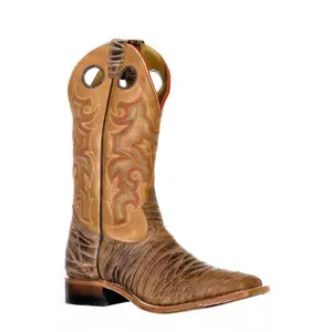 Boulet Men's Rio Brown / Deerlite Butterscotch Square Toe Western Boots