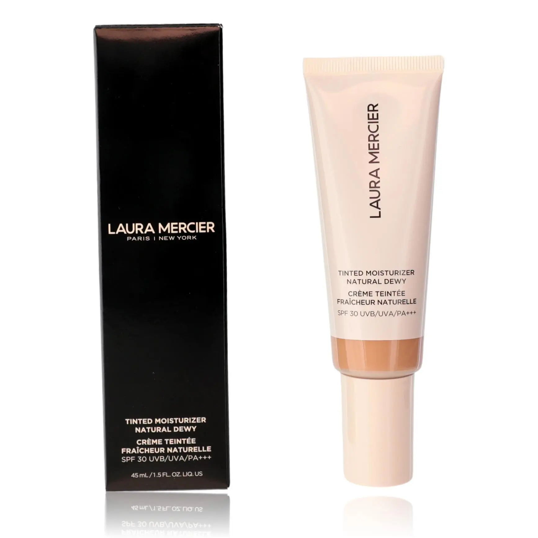 Laura Mercier Daily Tinted Moisturizer (Beige Tube) - UV-Protective SPF 30, Natural Dewy Finish, Lightweight, Moisturizing, Radiant Face Base - 3C Fawn Women's 1.5 oz Makeup for Daily Application