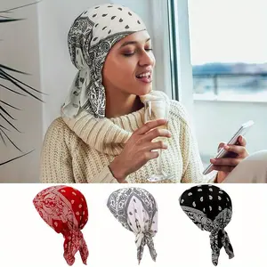 3 Packs Chemo Head Scarf Beanie Skull Cover Cap for Women Pre-Tied Head Scarves Turban Beanie Caps Cancer Head Wrap Headscarf for Yoga Running