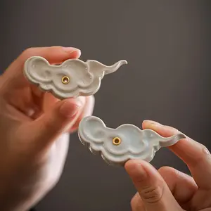 Auspicious Clouds Ceramic Fragrance Incense Holder for Home and Office - Perfect for Meditation and Relaxation